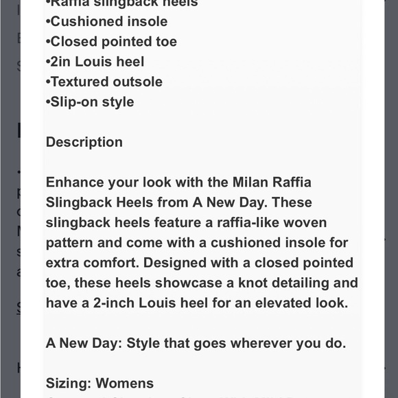 A new Day raffia Milan sling back pumps NEW in box - Picture 5 of 9